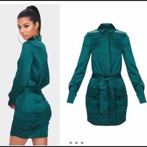 PrettyLittleThing Emerald Green Dress🐍